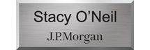 JPMorgan Chase Silver Name Tags